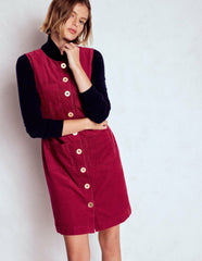 Evelyn Cord Shift Dress-Burgundy Red / Boden Discount