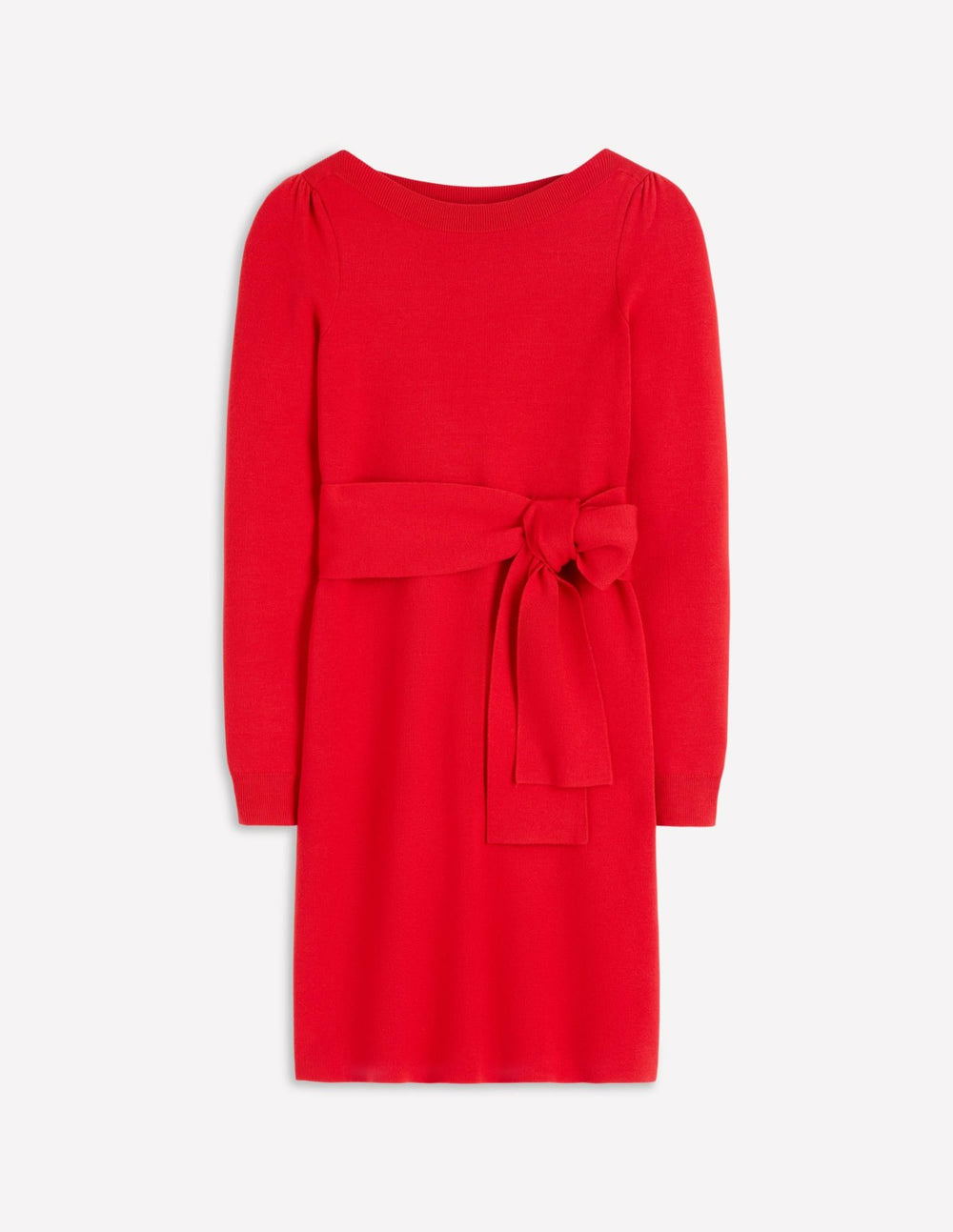Tiana Tie Front Knitted Dress-Merida Red / Boden us