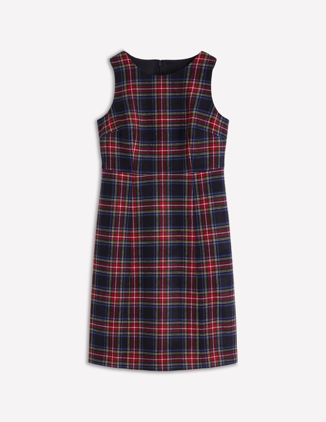 Annie Check Shift Dress-Navy, Green and Red Check / Boden