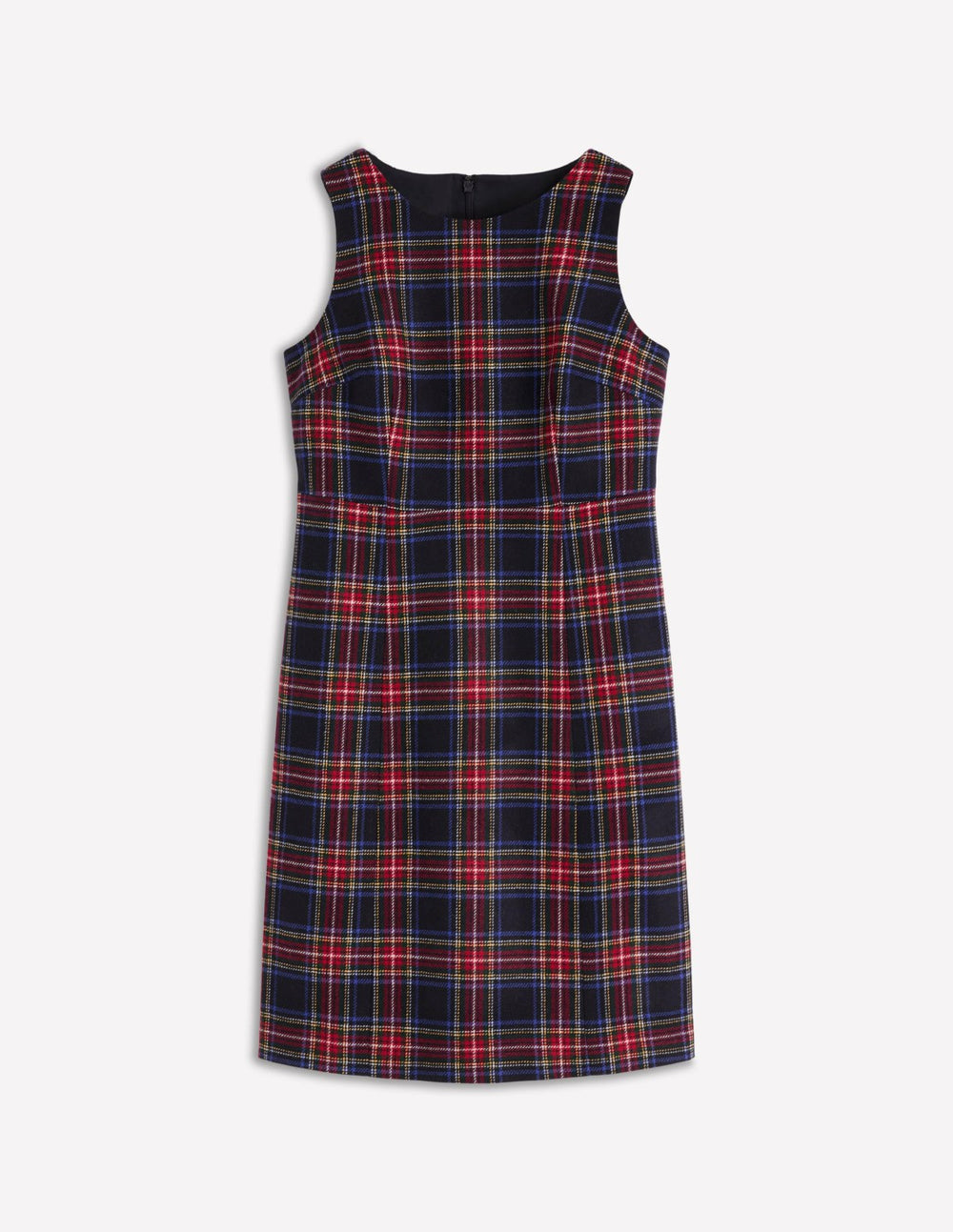 Annie Check Shift Dress-Navy, Green and Red Check / Boden