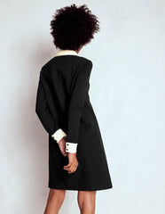 Georgina Ponte Dress-Black & White / Boden Sale