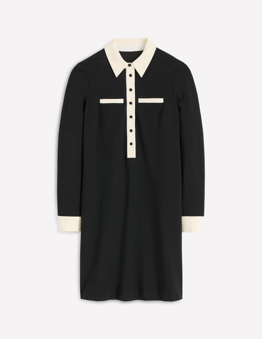 Georgina Ponte Dress-Black & White / Boden Sale
