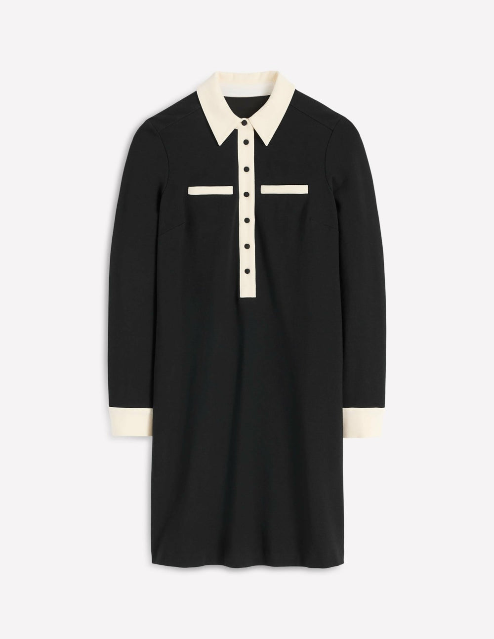 Georgina Ponte Dress-Black & White / Boden Sale