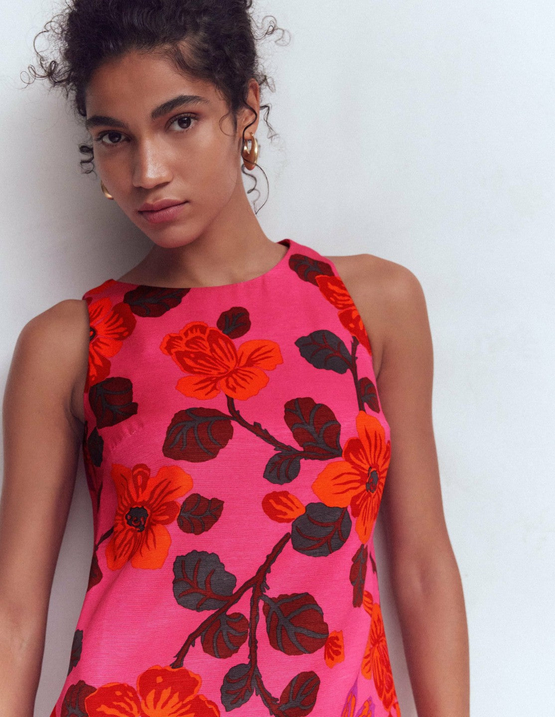 Classic Shift Dress-Pink, Elaborate Blossom / Boden Discount