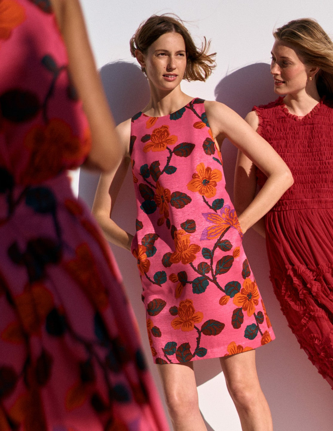 Classic Shift Dress-Pink, Elaborate Blossom / Boden Discount