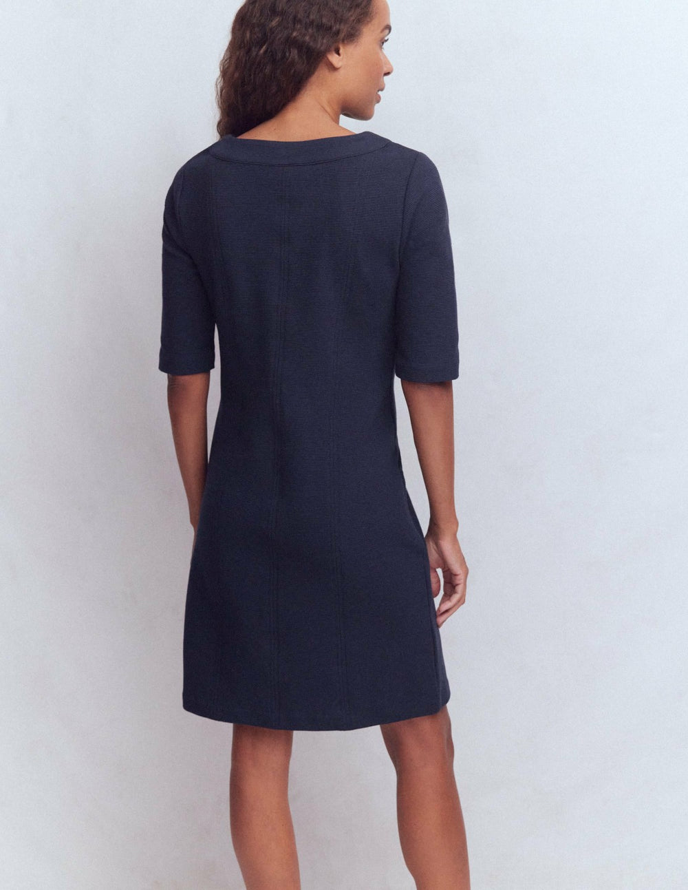 Nessa Ottoman Shift Dress-Navy / Boden us