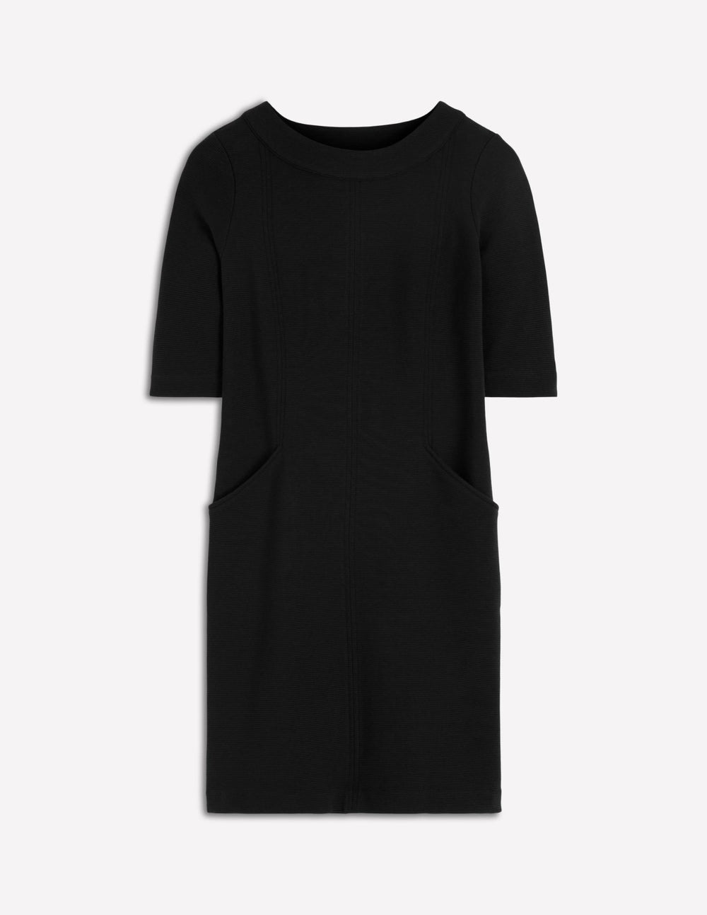 Nessa Ottoman Shift Dress-Black / Boden