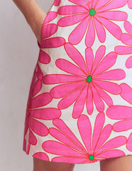 Linen Shift Dress-Pink, Daisy Blossom / Boden Outlet