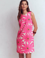 Linen Shift Dress-Pink, Daisy Blossom / Boden Outlet