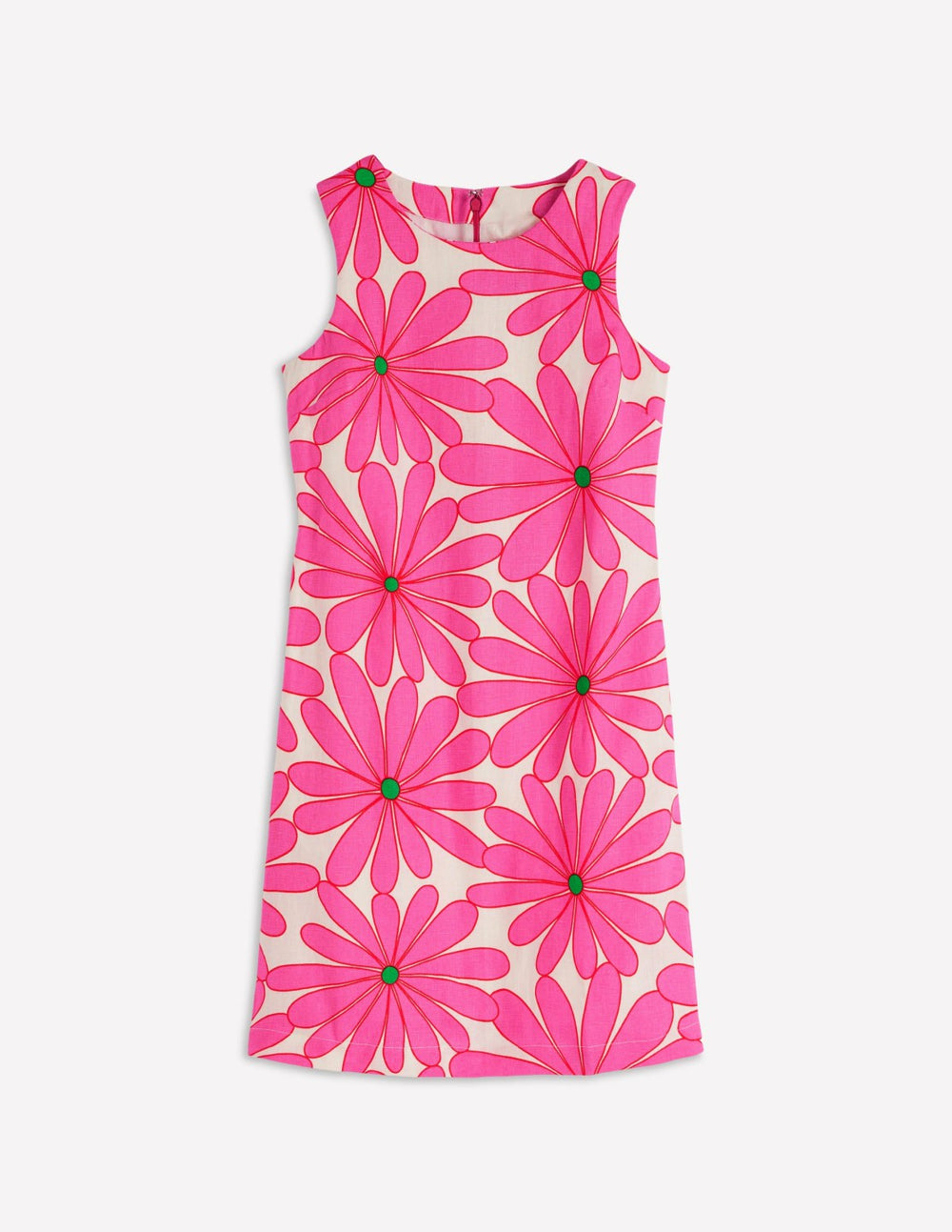 Linen Shift Dress-Pink, Daisy Blossom / Boden Outlet