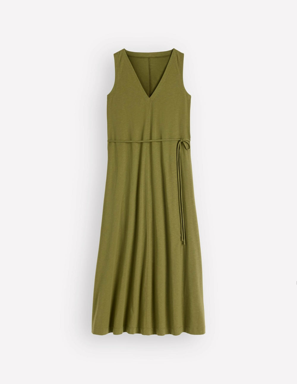 Mia V-neck Jersey Midi Dress-Olive / Boden us