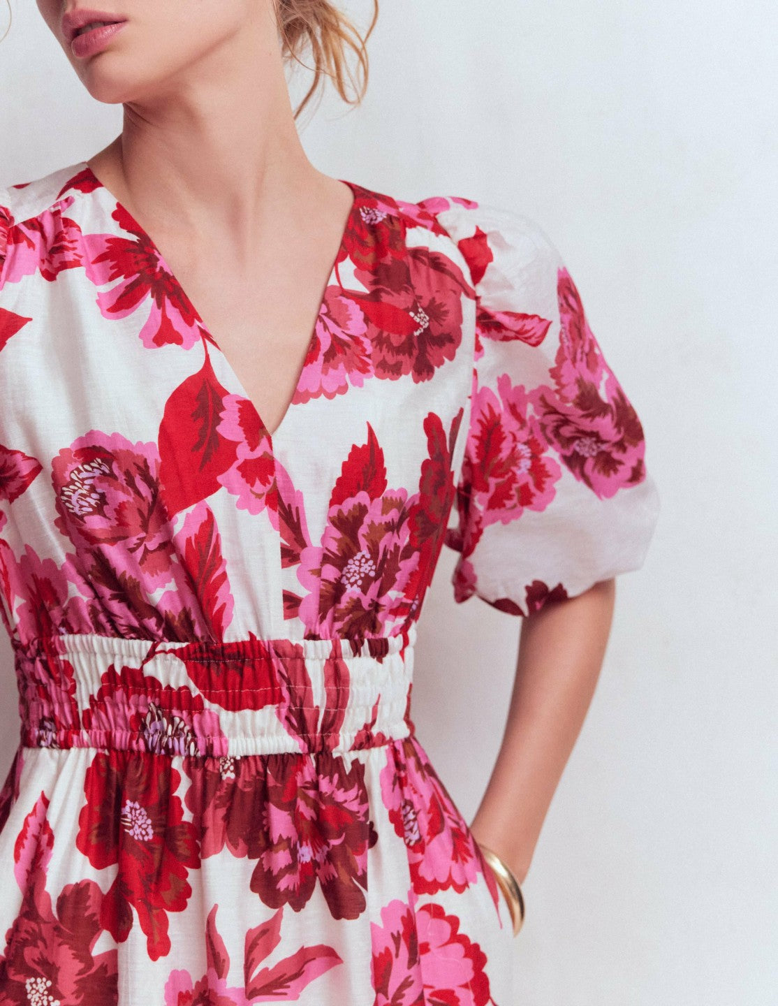 Irene Occasion Dress-Pink Opulent Blossom / Boden Sale