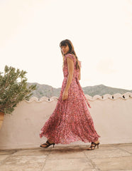 High Neck Sleeveless Dress-Multi Leopard Flow / Boden Outlet