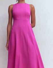 Sleeveless Ponte Midi Dress-Passion Flower / Boden Sale