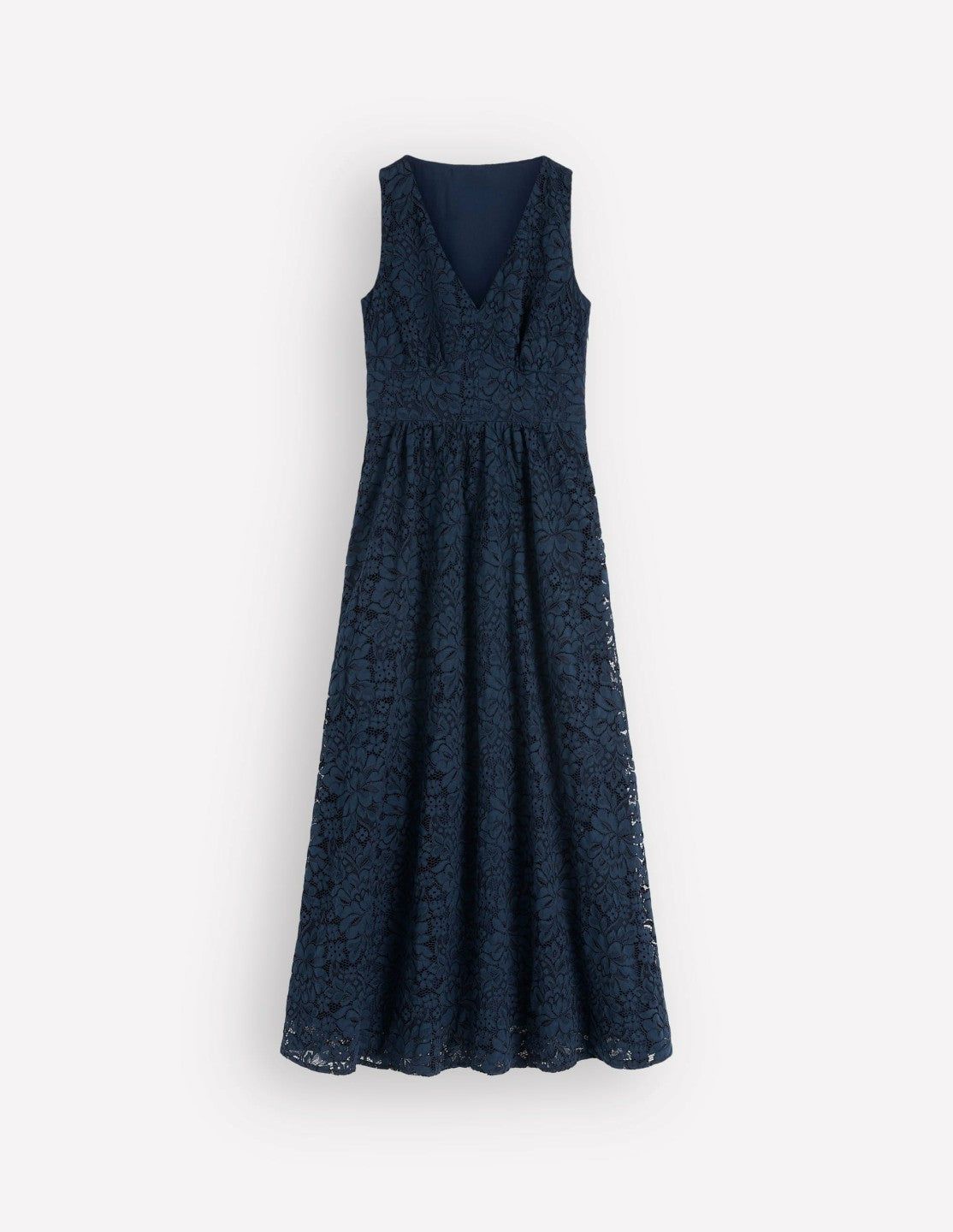 Lace Plunge Neck Panel Dress-Navy / Boden Discount