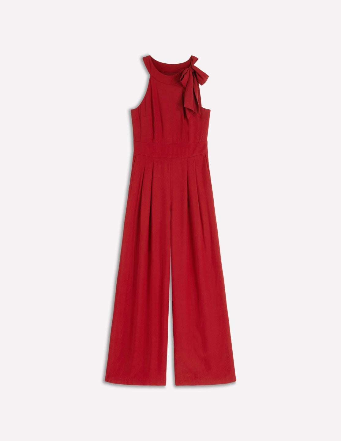 Tie Halter Neck Jumpsuit-Rich Chestnut / Boden Online