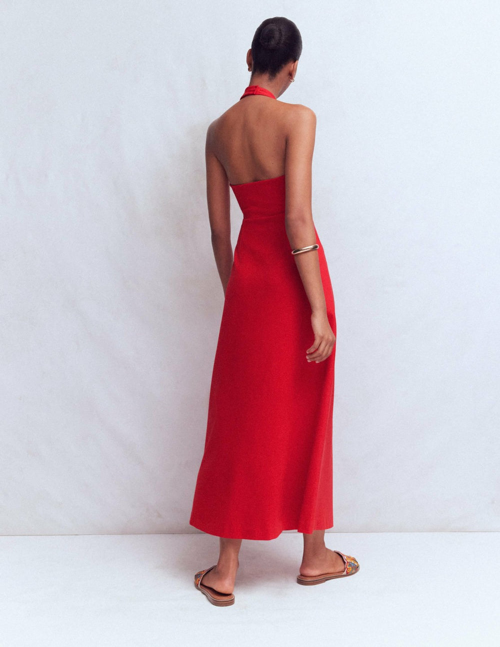 Halter Neck Jersey Maxi Dress-Red / Boden On sale