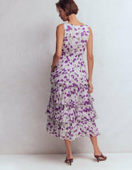 Tiered Sleeveless Dress-Purple Dandelion / Boden Online