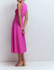 Sleeveless Ponte Midi Dress-Passion Flower / Boden us
