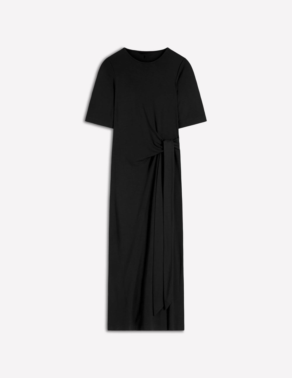 Zinnia Tie Ponte Midi Dress-Black / Boden