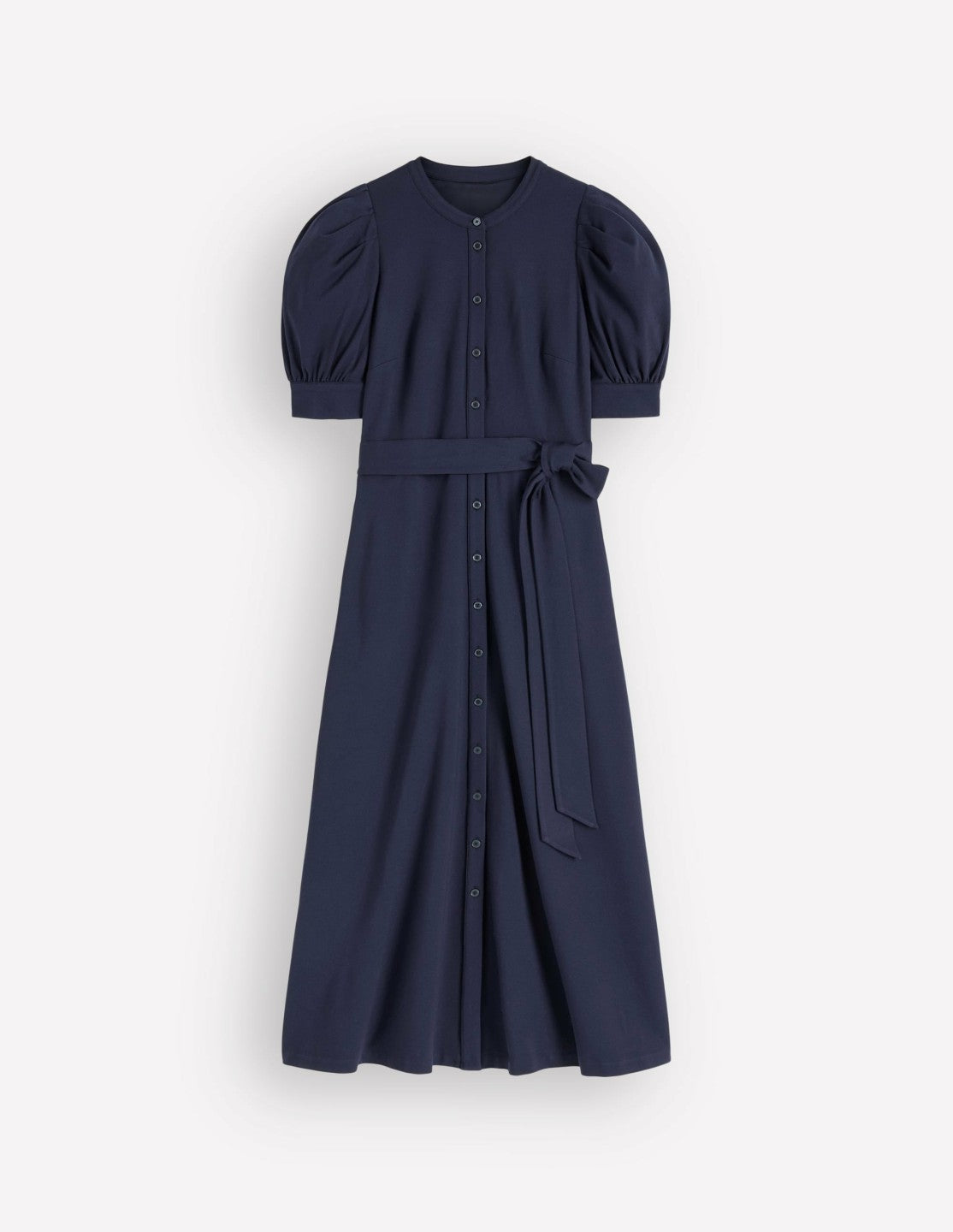 Puff Sleeve Ponte Shirt Dress-Navy / Boden On sale