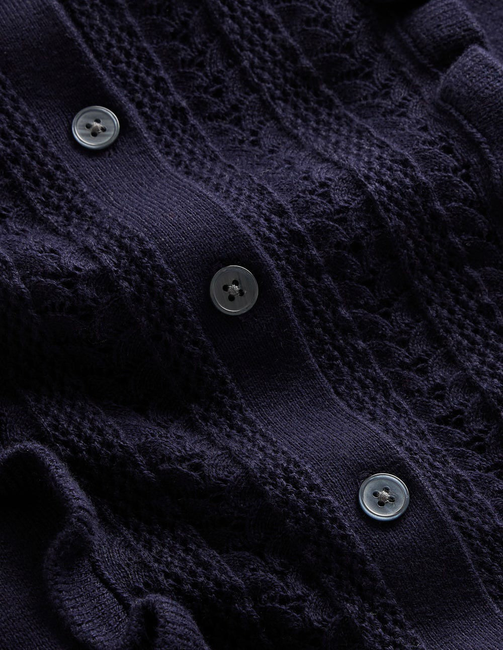 Winifred Frilled Knitted Dress-Navy / Boden Discount