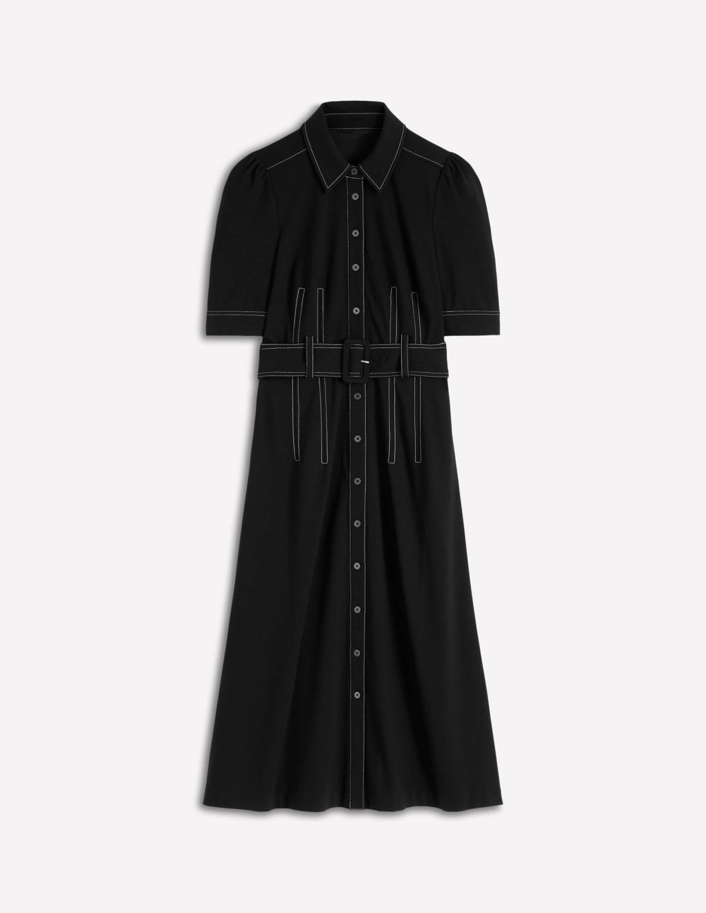 Anita Ponte Shirt Dress-Black / Boden us
