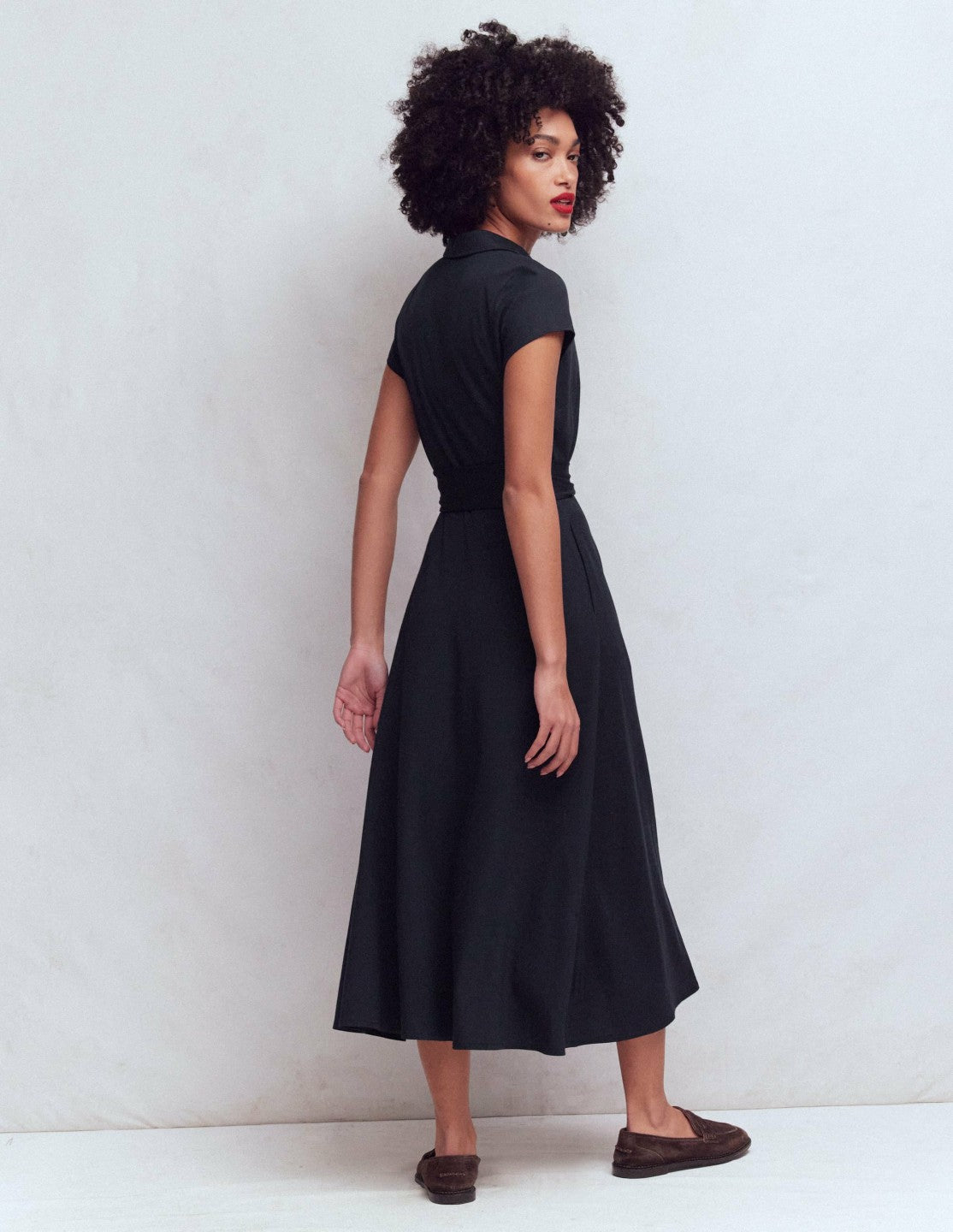 Marcia Jersey Shirt Dress-Navy / Boden Sale