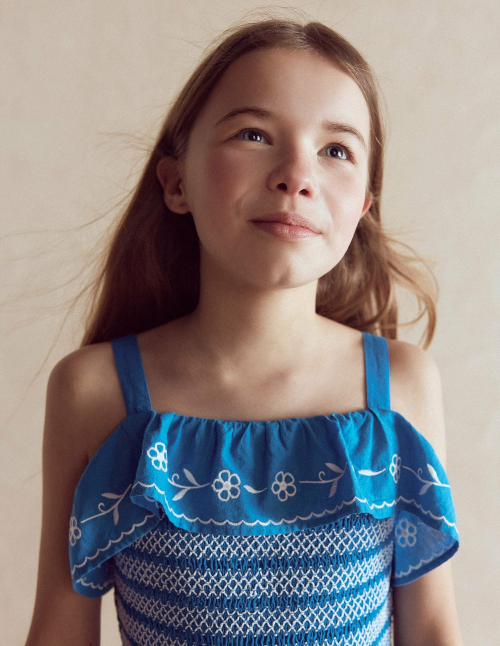Jersey Embroidered Midi Dress-Kingfisher Blue / Boden Online