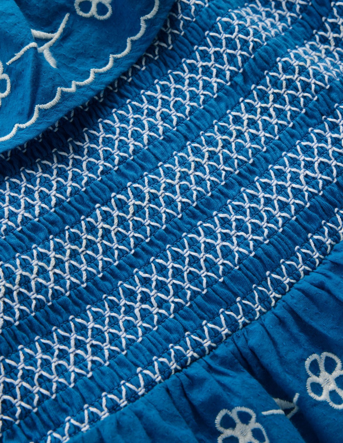 Jersey Embroidered Midi Dress-Kingfisher Blue / Boden Online