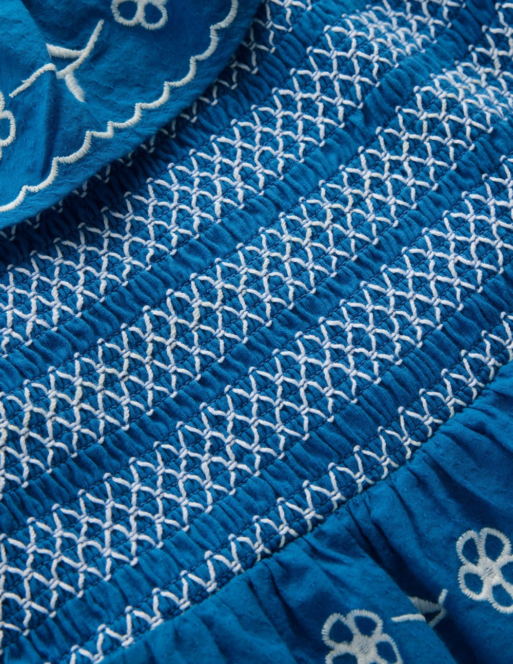 Jersey Embroidered Midi Dress-Kingfisher Blue / Boden Online