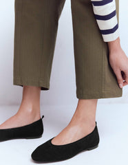 High Cut Ballet Flats-Black / Boden Outlet