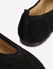 High Cut Ballet Flats-Black / Boden Outlet