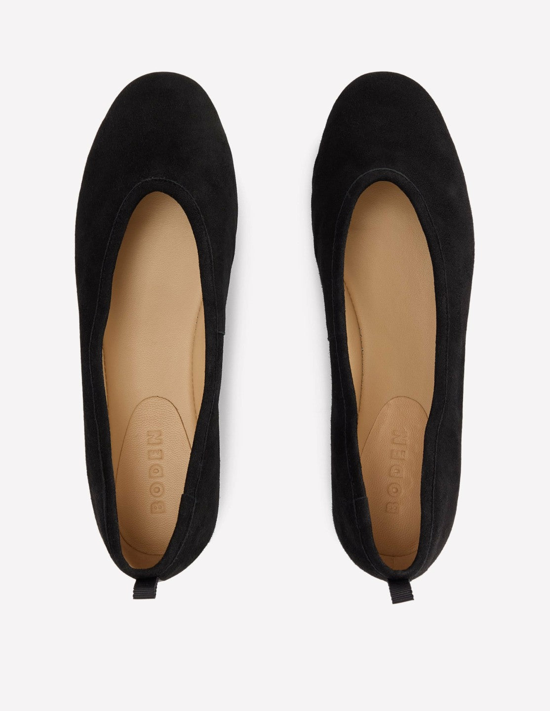 High Cut Ballet Flats-Black / Boden Outlet