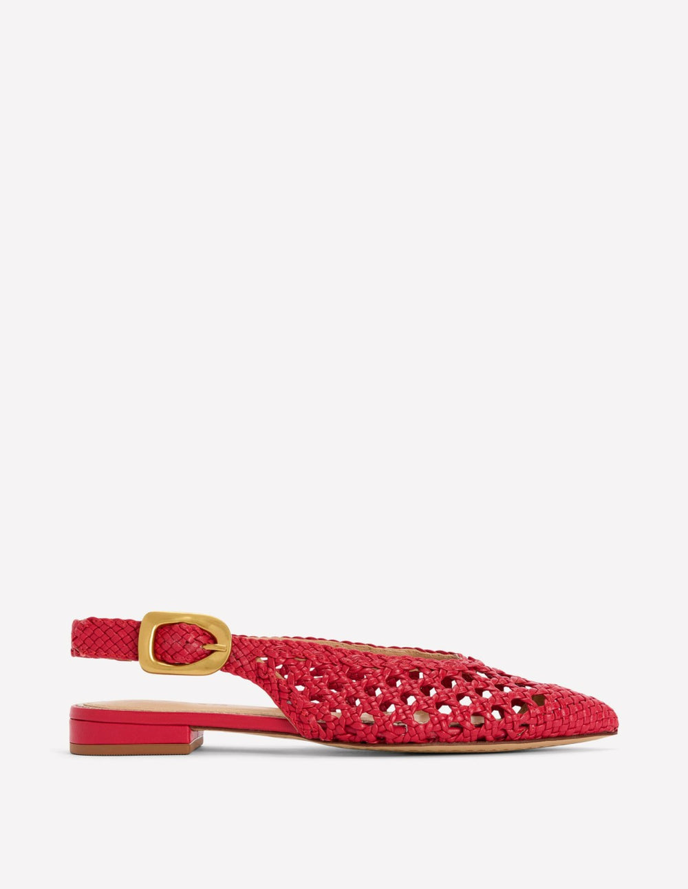 High Cut Flat Point-Red Weave / Boden