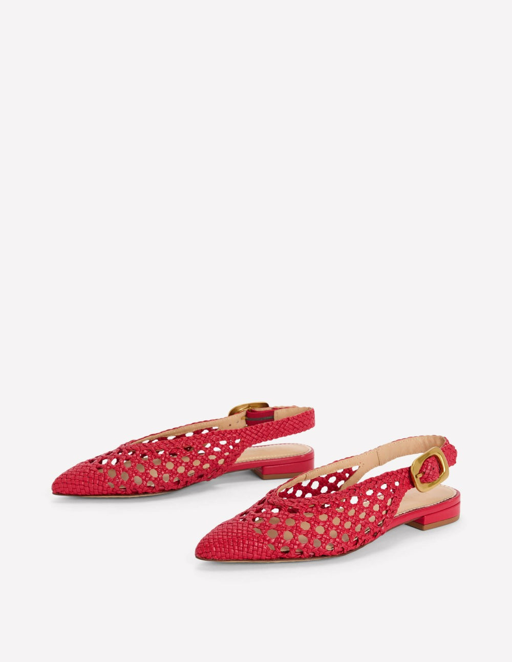 High Cut Flat Point-Red Weave / Boden