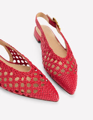 High Cut Flat Point-Red Weave / Boden