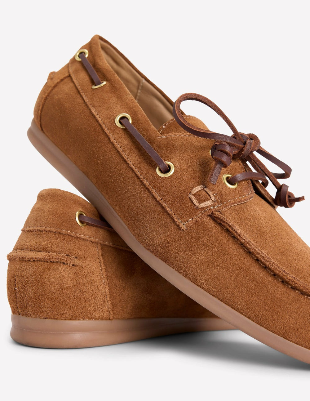 Lace-Up Boat Shoe-Tan / Boden Sale