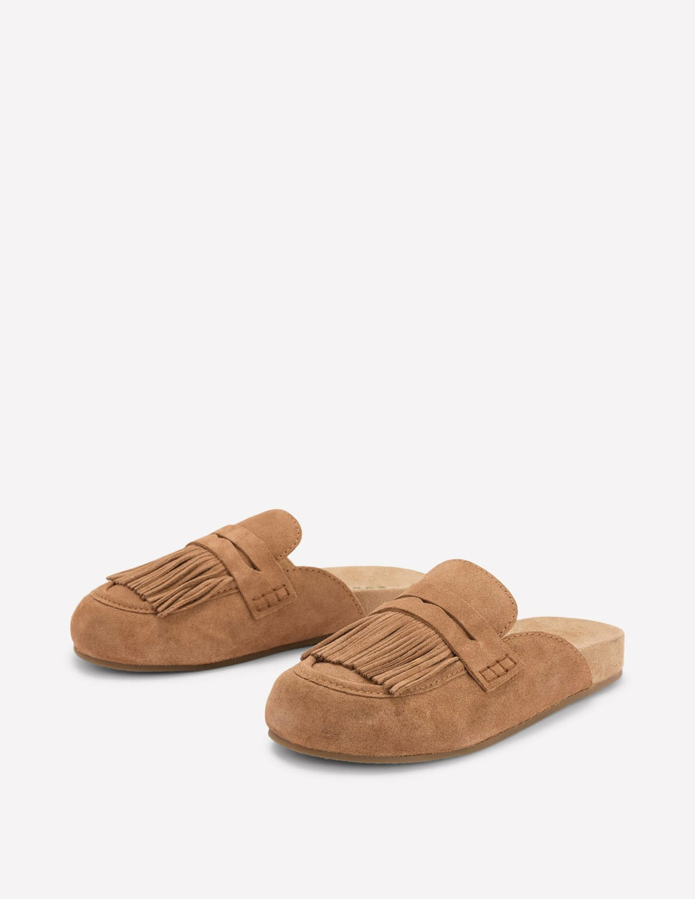 Etta Ghillie Mule Clogs-Tan / Boden Outlet