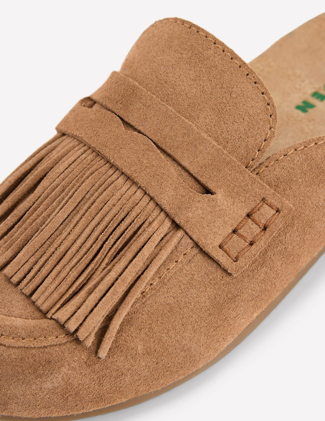 Etta Ghillie Mule Clogs-Tan / Boden Outlet
