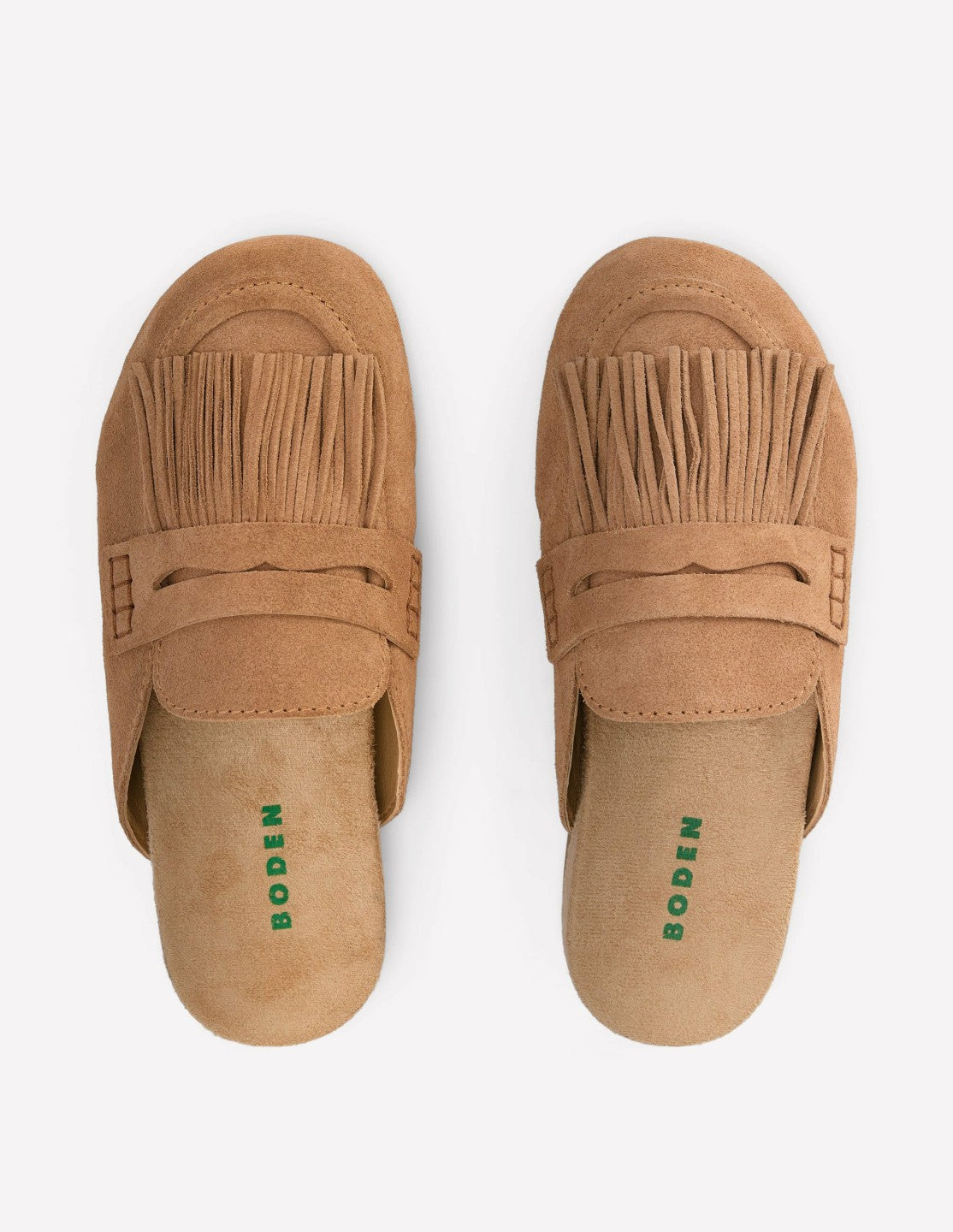 Etta Ghillie Mule Clogs-Tan / Boden Outlet