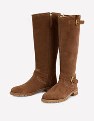 Buckle Knee High Boots-Coconut / Boden