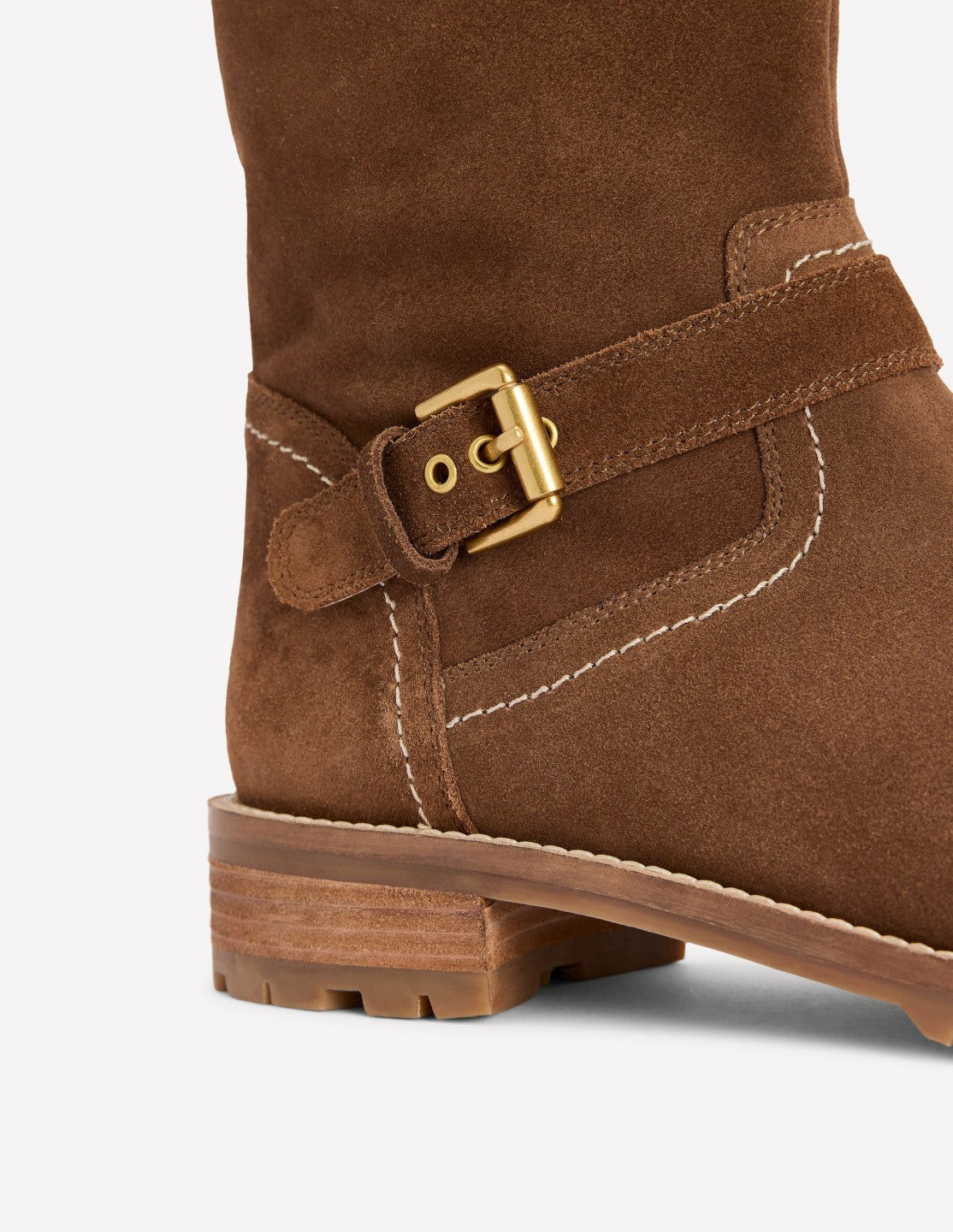 Buckle Knee High Boots-Coconut / Boden