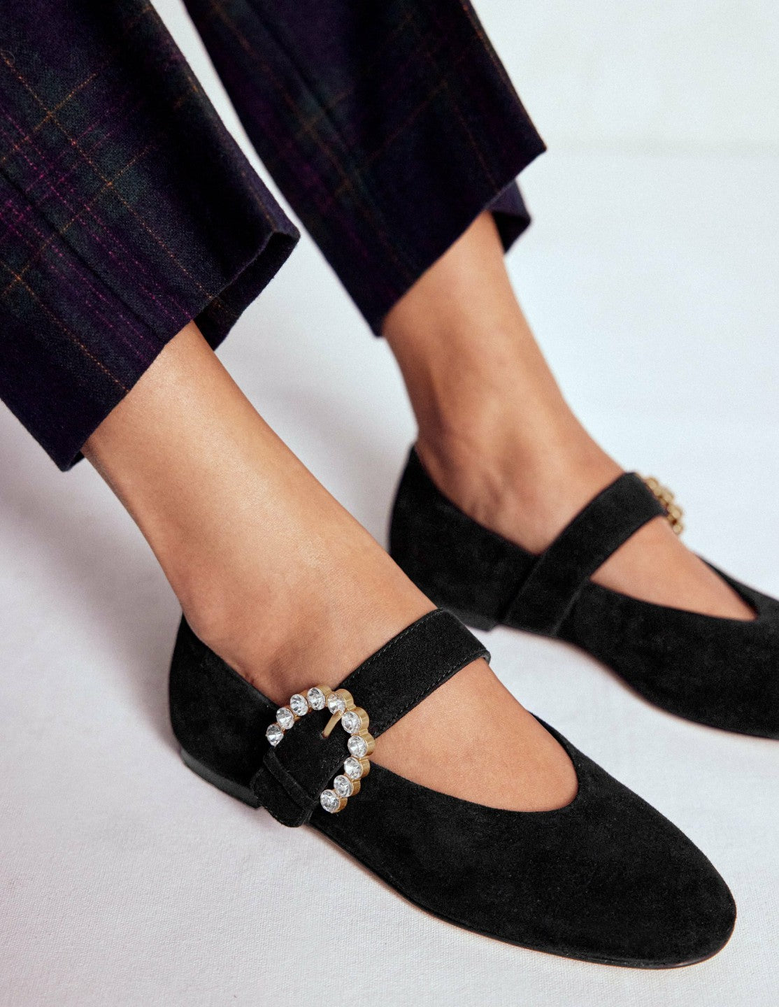 Kylie Flat Buckle Mary Janes-Black / Boden Online