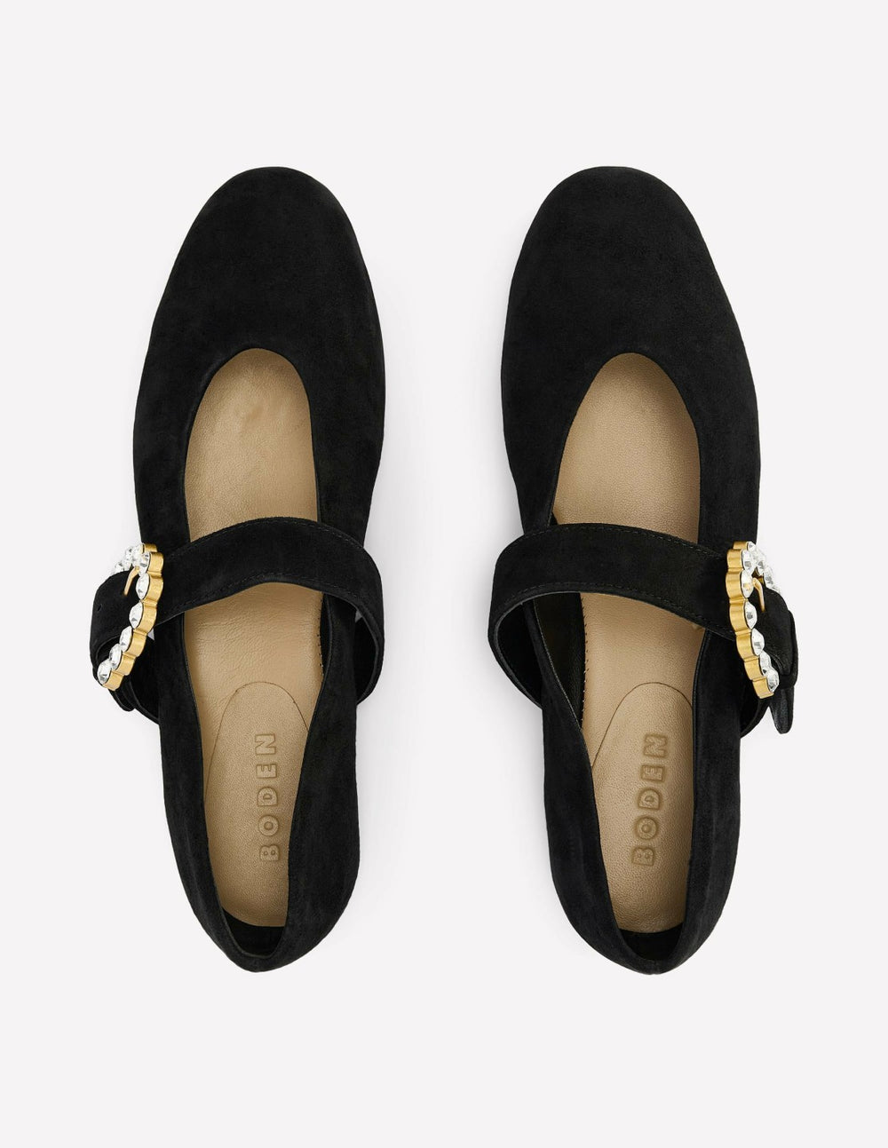 Kylie Flat Buckle Mary Janes-Black / Boden Online