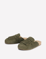 Etta Ghillie Mule Clogs-Deep Olive / Boden Discount