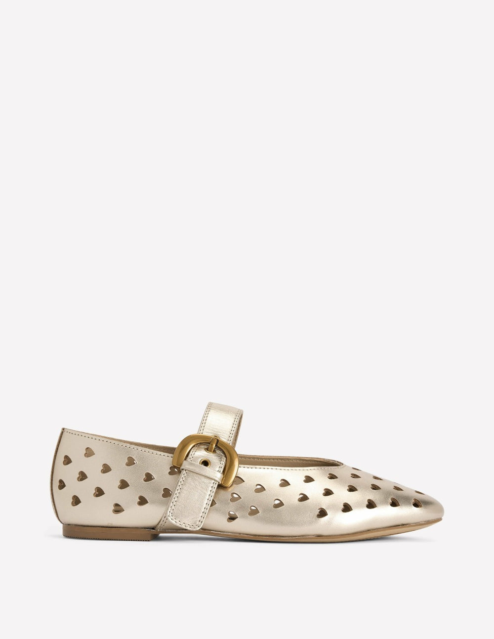 Kylie Flat Buckle Mary Janes-Gold / Boden On sale