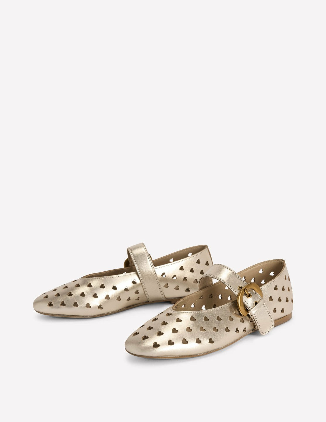Kylie Flat Buckle Mary Janes-Gold / Boden On sale