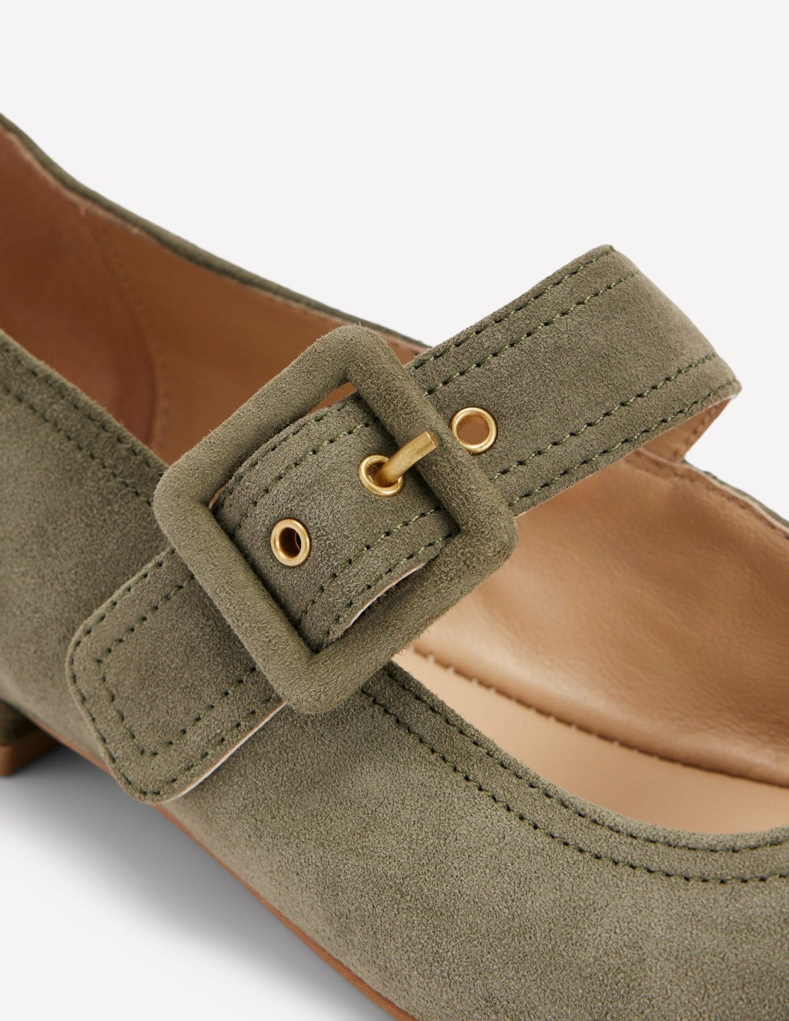 Vic Chisel Toe Mary Janes-Deep Olive / Boden