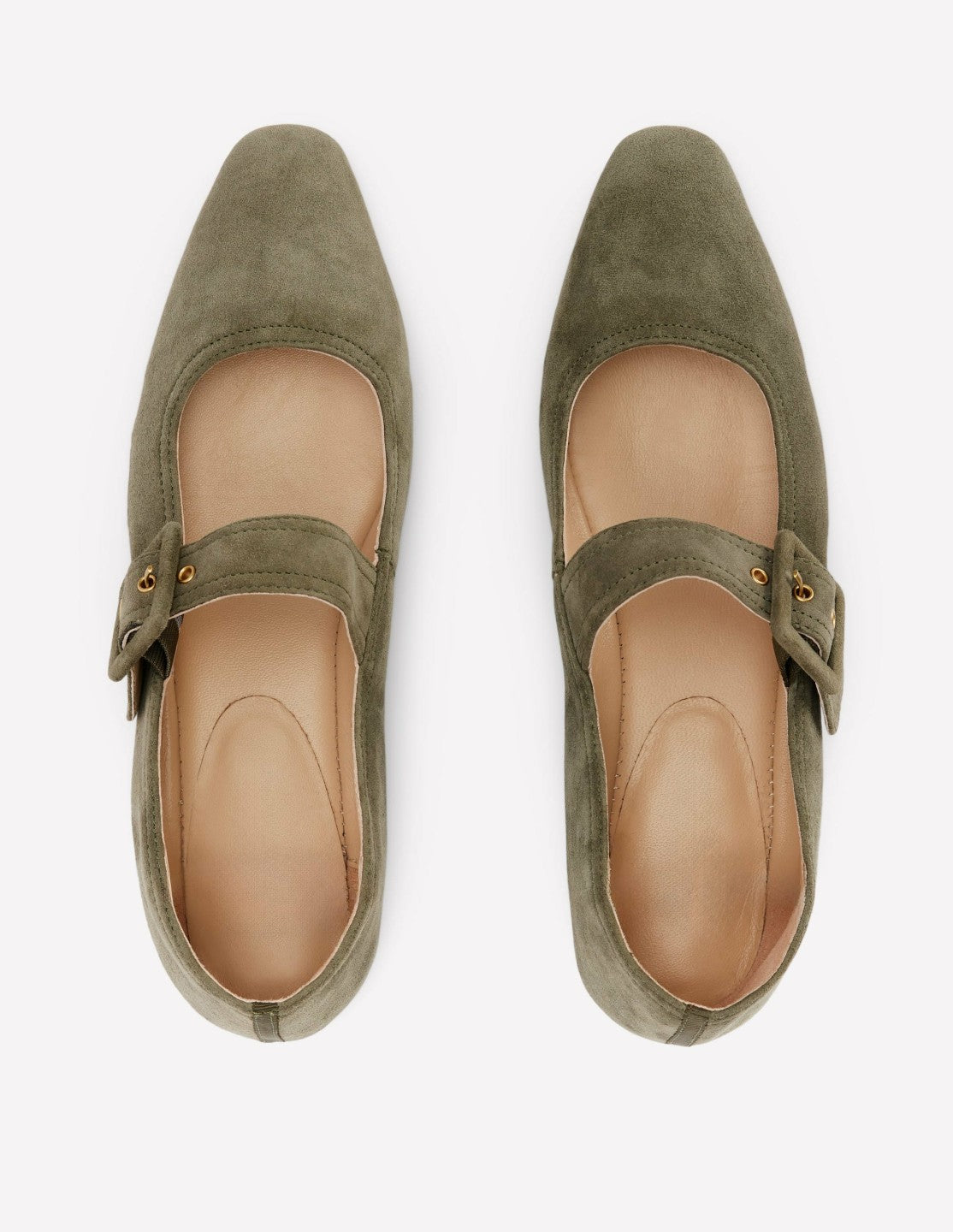 Vic Chisel Toe Mary Janes-Deep Olive / Boden